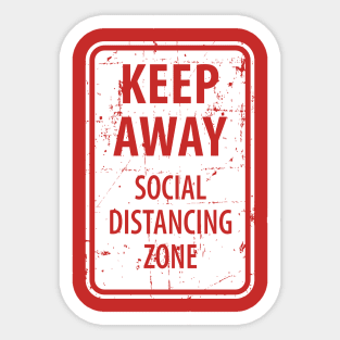 Keep Away (Social Distancing Zone) Sticker